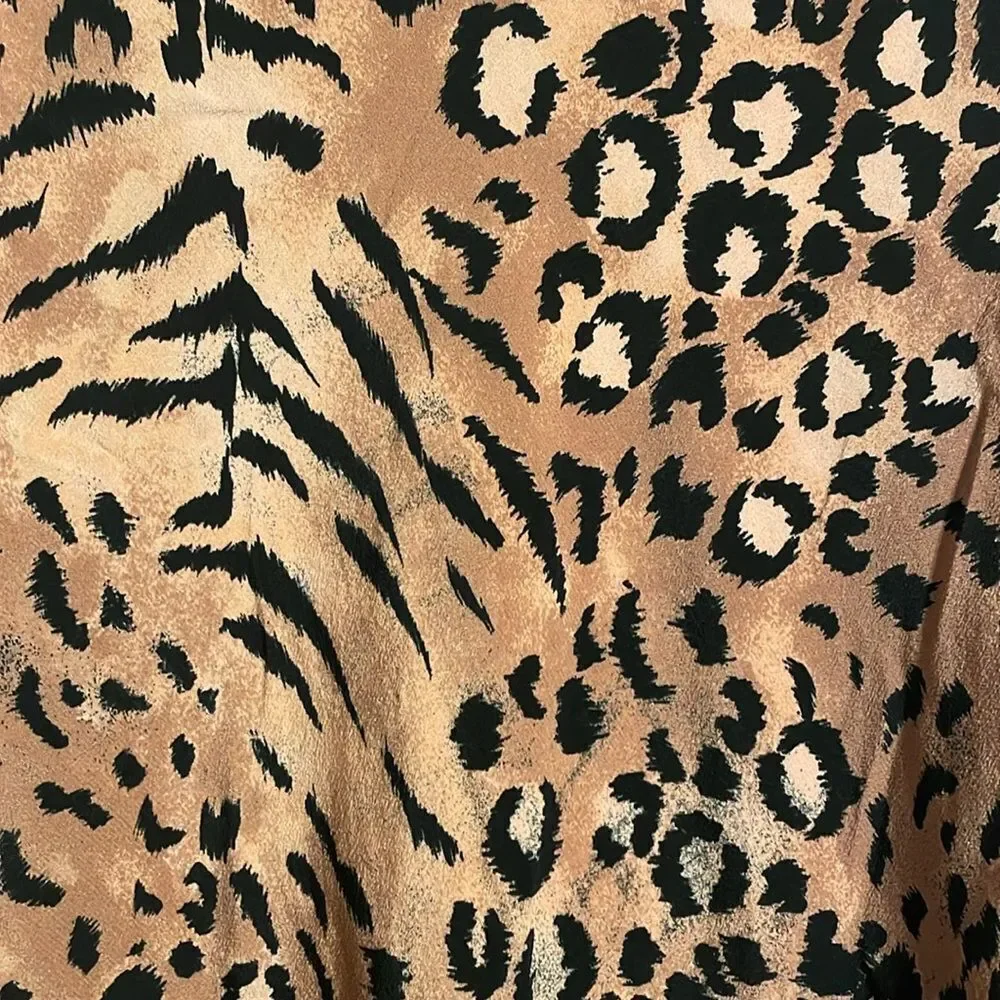 Paige Cicely Animal Print Silk Slip Dress S